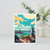 ブリストルイングランドアートトラベルヴィンテージイラストレーション ポストカード (スタンド正面)