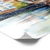 ブリストルイングランドウォーター絵を描カラーズトラベル ポスター (角)