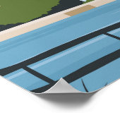 ブリストルイングランドレトロトラベルアートヴィンテージ ポスター (角)