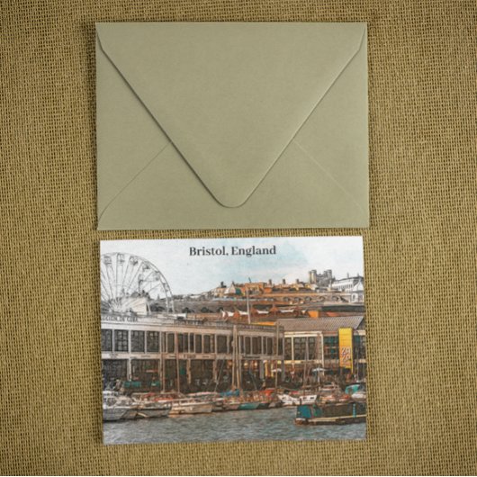 ブリストルイングランドUKパノラマビュー ポストカード