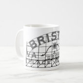 ブリストルスローガンサインブリストルバージニアテネシー コーヒーマグカップ (正面左)