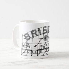 ブリストルスローガンサインブリストルバージニアテネシー コーヒーマグカップ