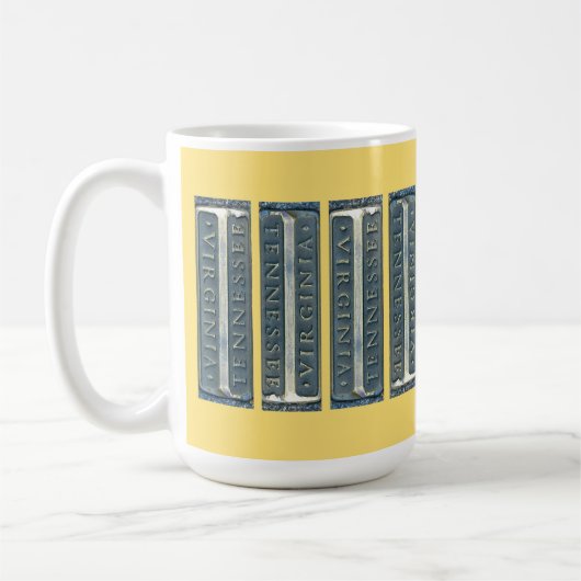 ブリストルバージニアテネシーのマーカーキッチンタオル コーヒーマグカップ (左)