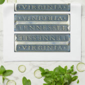 ブリストルバージニアテネシー州マーカーホワイト キッチンタオル (折り畳み)