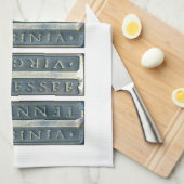 ブリストルバージニアテネシー州マーカーホワイト キッチンタオル (四つ折り)