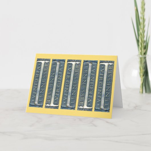 ブリストルバージニアテネシー州マーカー カード (正面)