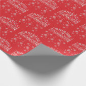 ブリストルバージニアテネシー赤のスローガンのサイン ラッピングペーパー (角)