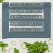 ブリストルバージニアテネシーMarker blue gray キッチンタオル (折り畳み)