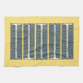 ブリストルバージニア州テネシー州マーカーイエロー キッチンタオル (横)