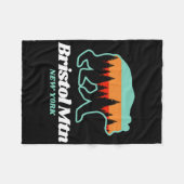 ブリストルマウンテンニューヨークスキースノーボーディングベア フリースブランケット (正面(横))