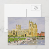 ブリストル大聖堂とカレッジグリーン1989 ポストカード (正面/裏面)