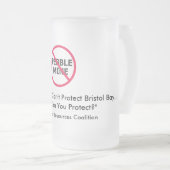 ブリストル湾を小石のビールのジョッキ保護しないで下さい フロストグラスビールジョッキ (正面右)