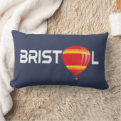 ブリストル熱気球タイポグラフィクールック ランバークッション (ブランケット)