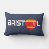 ブリストル熱気球タイポグラフィクールック ランバークッション (正面)
