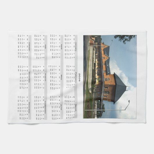 ブリストル鉄道駅 バージニア州ブリストル 2026 キッチンタオル (横)