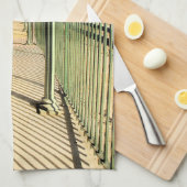 ブリストル駅プラットフォーム水彩効果 キッチンタオル (四つ折り)