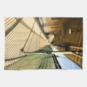 ブリストル駅プラットフォーム水彩効果 キッチンタオル (横)