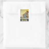 ブリストル – イギリス – ヴィンテージ旅行 スクエアシール (バッグ)