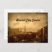 ブリストル・シティ・センター。セピア。 ポストカード (正面/裏面)