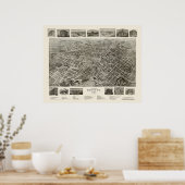 ブリストル， TNパノラママップ – 1912 ポスター (キッチン)