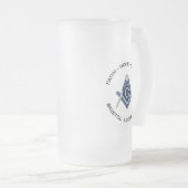 ブリストルNo25マソニックフロストマグ フロストグラスビールジョッキ (正面右)