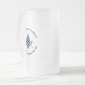 ブリストルNo25マソニックフロストマグ フロストグラスビールジョッキ (正面左)