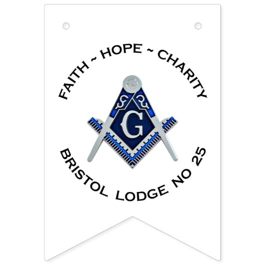 ブリストルNo 25マソニックバンティングバナー バンティングフラッグ (第1の旗)