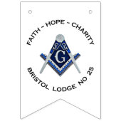 ブリストルNo 25マソニックバンティングバナー バンティングフラッグ (第3の旗)