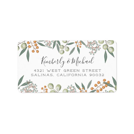 ブリスフルバウンティボ結婚タニカル差出人住所 ラベル (正面)