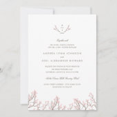 ブリスフルブランチズモノグラム結婚式招待状 招待状 (正面)