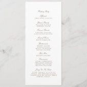 ブリスフルブランチ結婚式 プログラム (裏面)