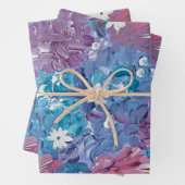 ブリスフルブルーフローララッピング紙 ラッピングペーパーシート (インサイチュ)