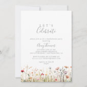ブリスフルボホワイルドフラワーレッツ祝パーティー 招待状 (正面)