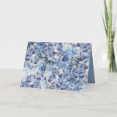 ブリスブルーアジサイ結婚の感謝のメッセージ カード (裏面)