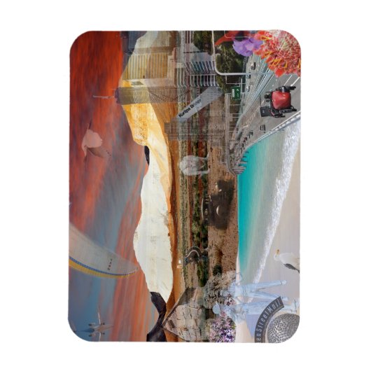 ブリスベンへのブレイクウェイのOZの反射 マグネット (縦)