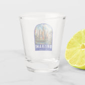 ブリスベンオーストラリア旅行アートヴィンテージ ショットグラス (裏面)