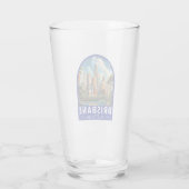 ブリスベンオーストラリア旅行アートヴィンテージ タンブラーグラス (裏面)