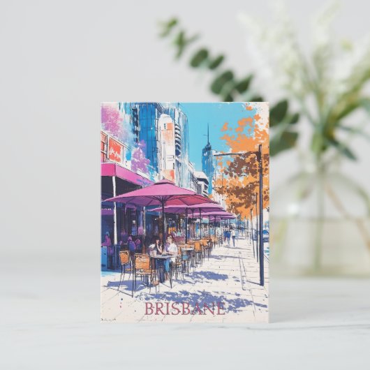 ブリスベンクイーンズランド旅行 ポストカード (スタンド正面)
