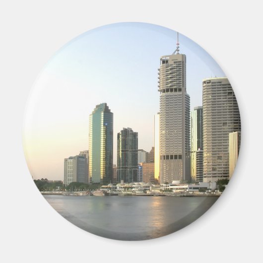 ブリスベン市のスカイライン マグネット (正面)