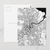 ブリスベン・オーストラリアの地図 ポストカード (正面/裏面)