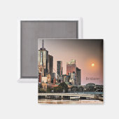 ブリスベン、オーストラリアの街並み写真 マグネット (正面/裏面)