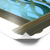 ブリスベン・オーストラリア熱帯旅行ポスター フォトプリント            (角)