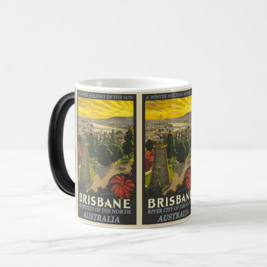 ブリスベン、オーストラリア:リバーシティ旅行 モーフィングマグカップ (正面左)