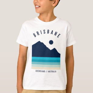 ブリスベン クイーンズランド オーストラリア レトロ ビンテージ ビーチ Tシャツ