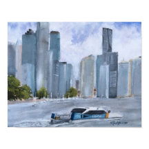 ブリスベン、QLD、オーストラリア、水彩