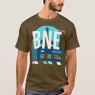 ブリスベンBNE空港コード手荷物ラベル Tシャツ