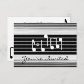 ブリスルズ音符 招待状 (正面/裏面)