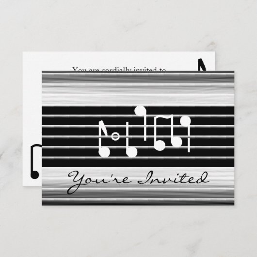 ブリスルズ音符 招待状 (正面/裏面)
