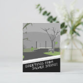 ブリス公園 – シルバー春からの挨拶! ポストカード (スタンド正面)