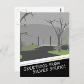 ブリス公園 – シルバー春からの挨拶! ポストカード (正面/裏面)